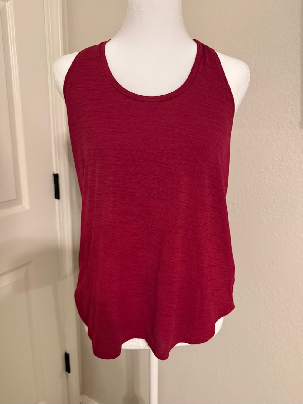 CALIA by Carrie Underwood Slim Racerback Tank - Deep Wine